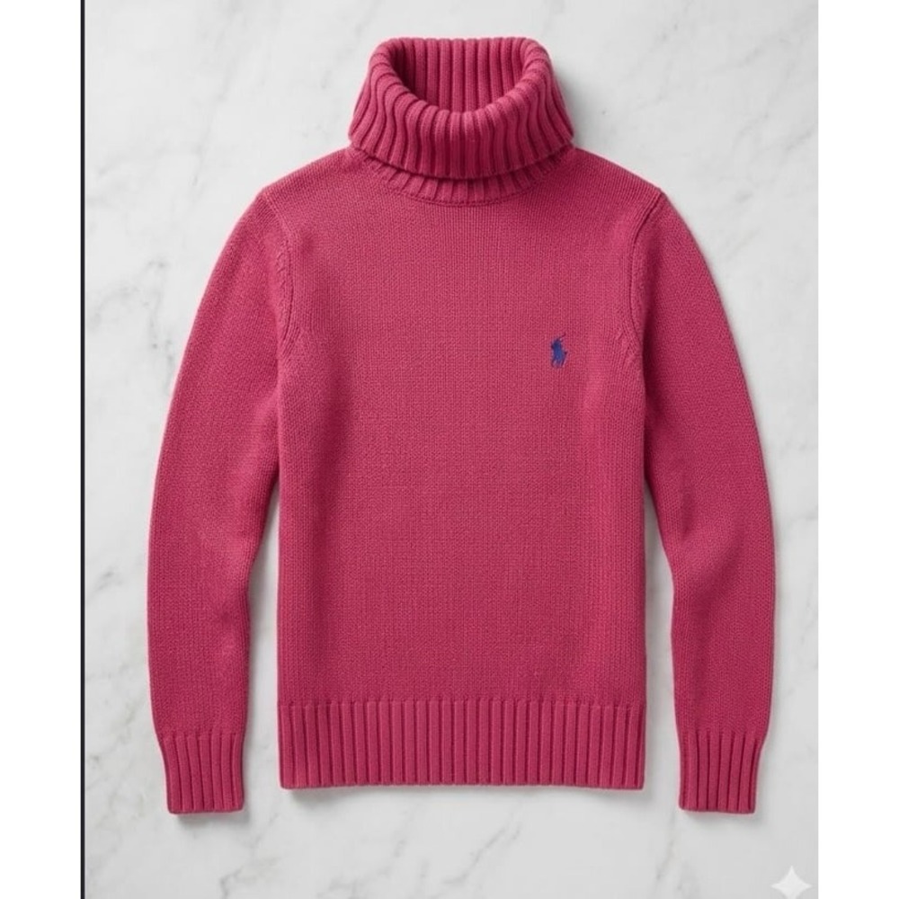 Pink Polo Ralph Lauren Turtleneck Sweater small